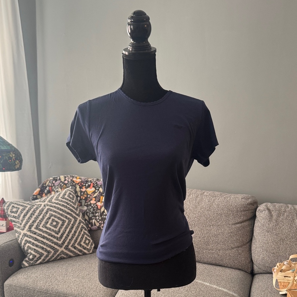 PINK Victoria's Secret Deep Blue Short Sleeve Tee